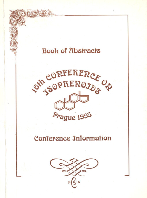 16th conference on isoprenoids, Prague 1995: Book of abstracts - conference information