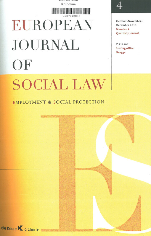 European journal of social law : employment & social protection