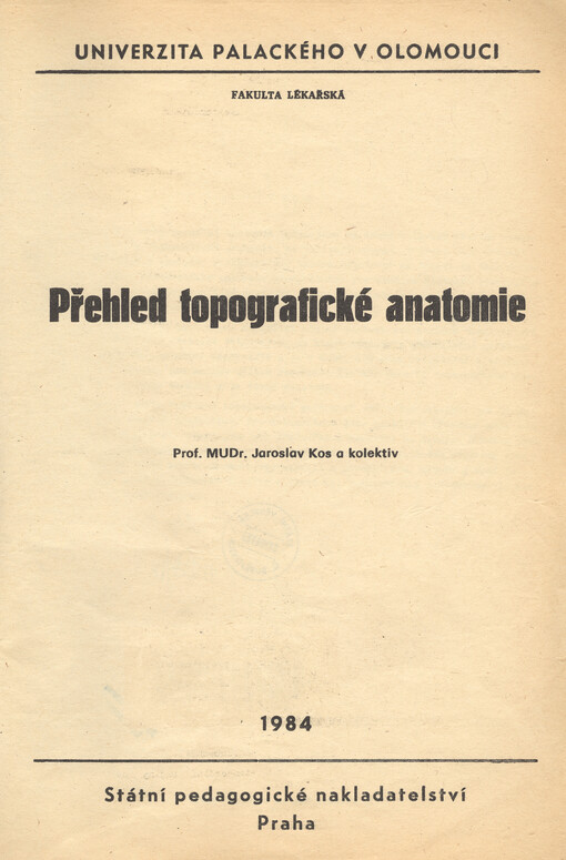 Přehled topografické anatomie