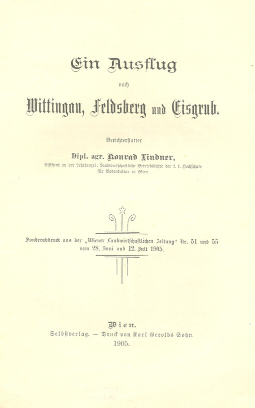 Ein Ausflung nach Wittingau, Feldsberg und Eisgrub