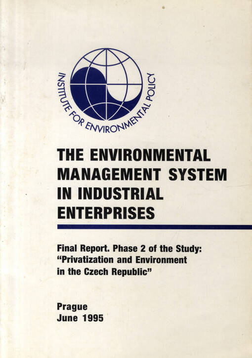 environmental management system in industrial enterprises: final report : phase 2 of the study: