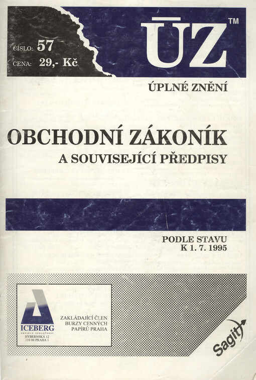 Obchodní zákoník a související předpisy : podle stavu k 1.7.1995