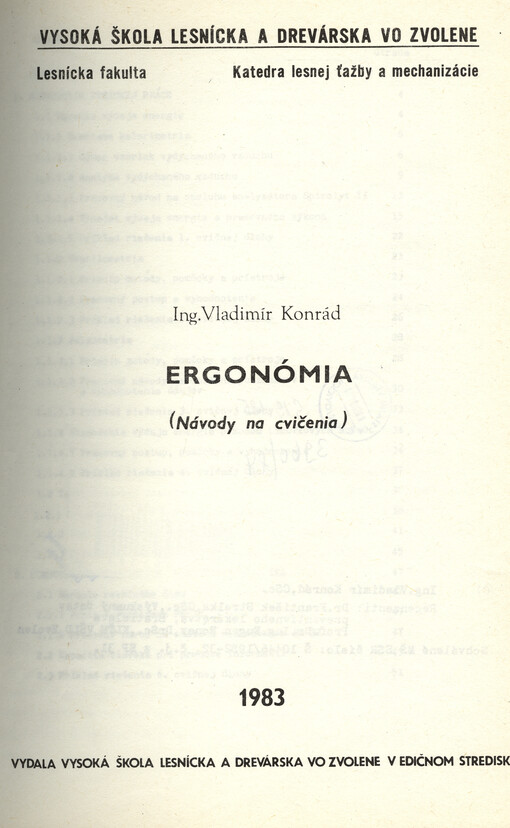 Ergonómia : návody na cvičenia