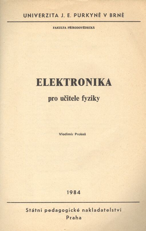 Elektronika pro učitele fyziky