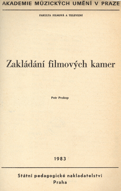 Zakládání filmových kamer