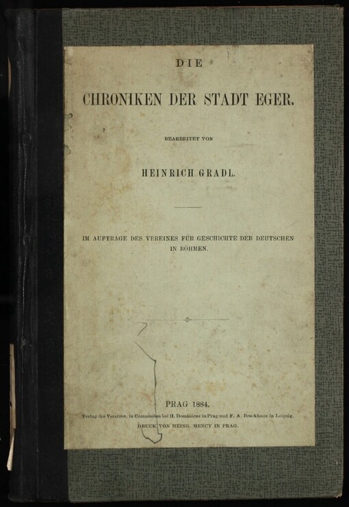 Die Chroniken der Stadt Eger