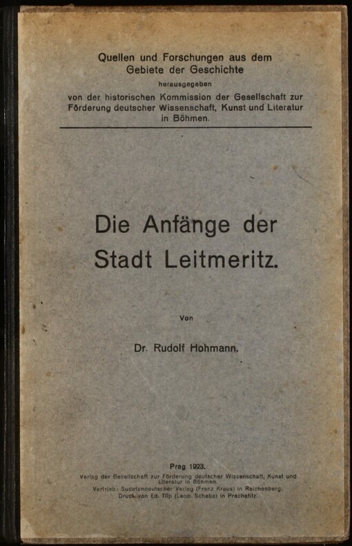 Die Anfänge der Stadt Leitmeritz