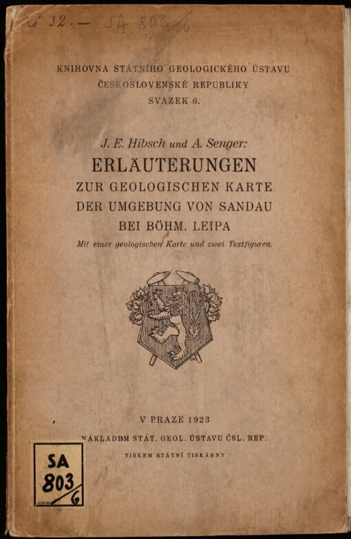 Erläuterungen zur geologischen Karte der Umgebung von Sandau bei Böhm. Leipa: Mit einer geologischen Karte und 2 Textfiguren