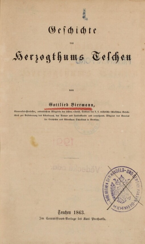 Geschichte des Herzogthums Teschen