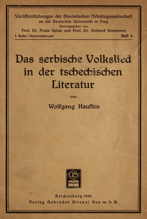 Das serbische Volkslied in der tschechischen Literatrur