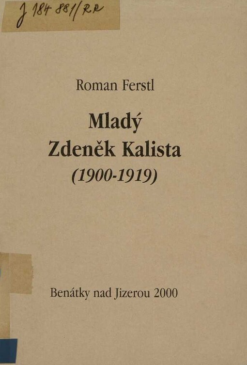 Mladý Zdeněk Kalista (1900-1919)