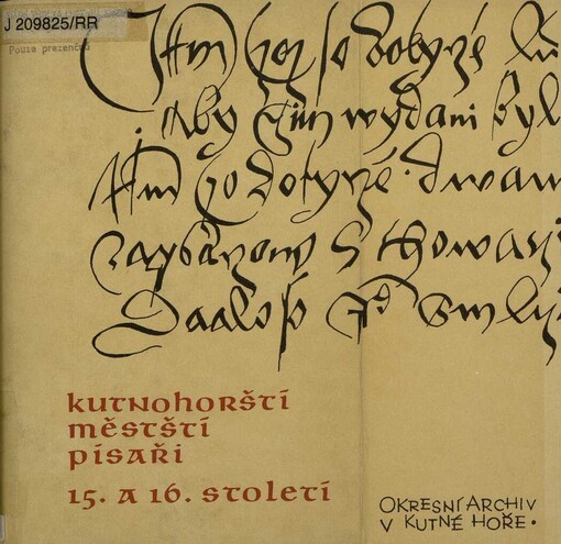 Kutnohorští městští písaři 15. a 16. století (písaři městských knih)