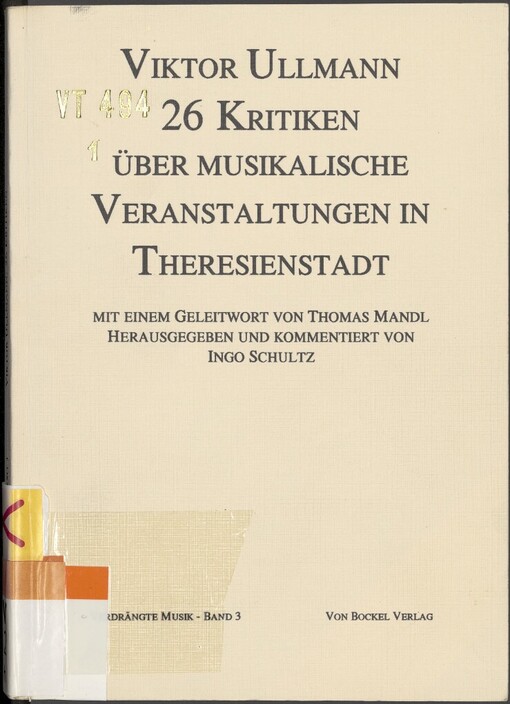 26 Kritiken über musikalische Veranstaltungen in Theresienstadt