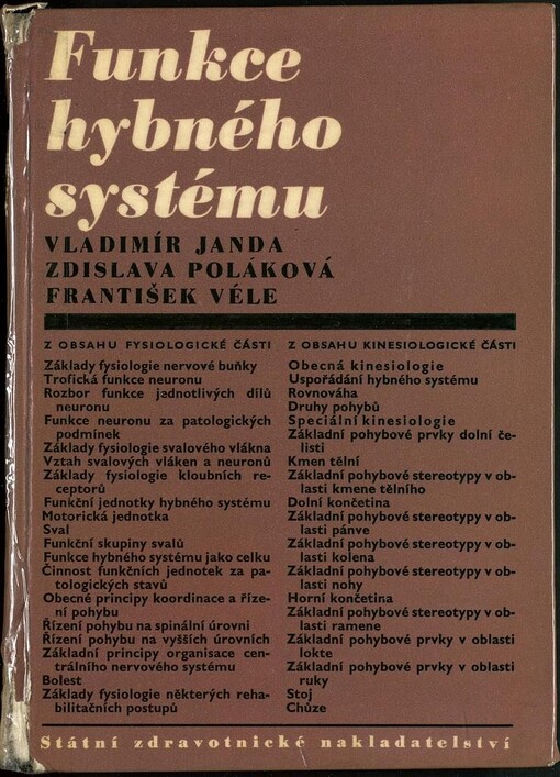 Funkce hybného systému: fysiologie a patofysiologie hybnosti a kinesiologie z hlediska rehabilitace