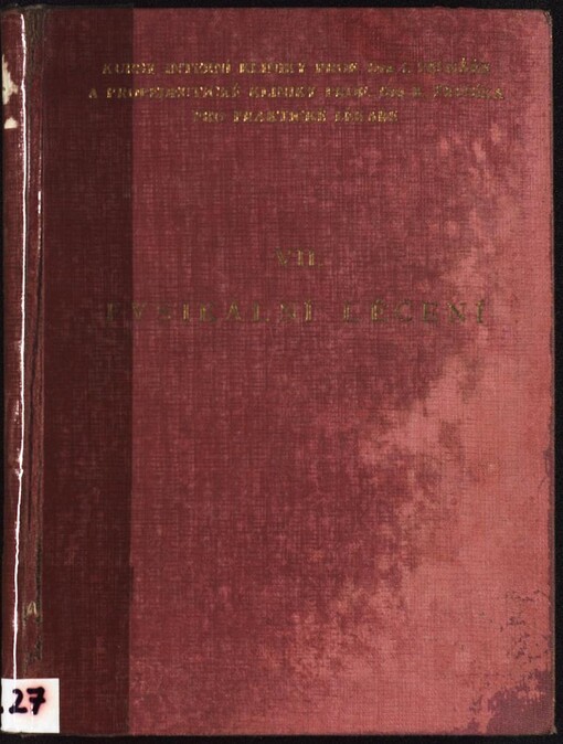 Fysikální léčení: soubor rozprav ... pro praktické lékaře 23. a 24. března 1935