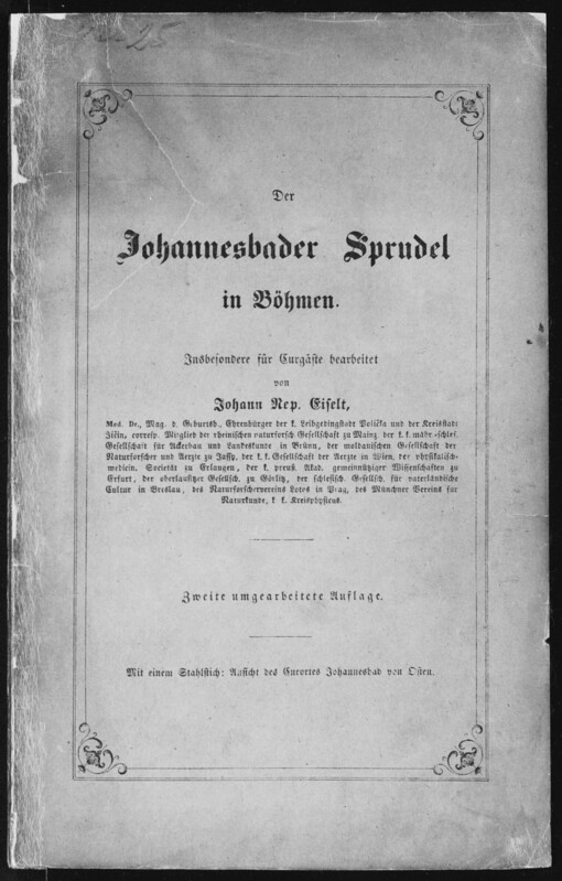 Johannesbader Sprudel in Böhmen