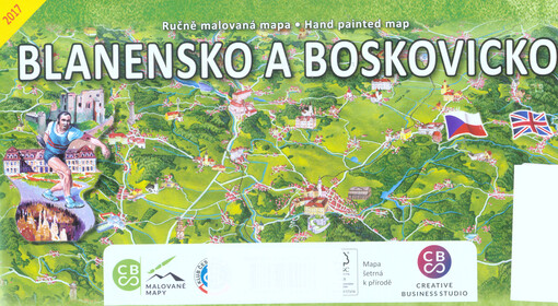 Ručně malovaná mapa Blanensko a Boskovicko = Hand painted map Blanensko a Boskovicko