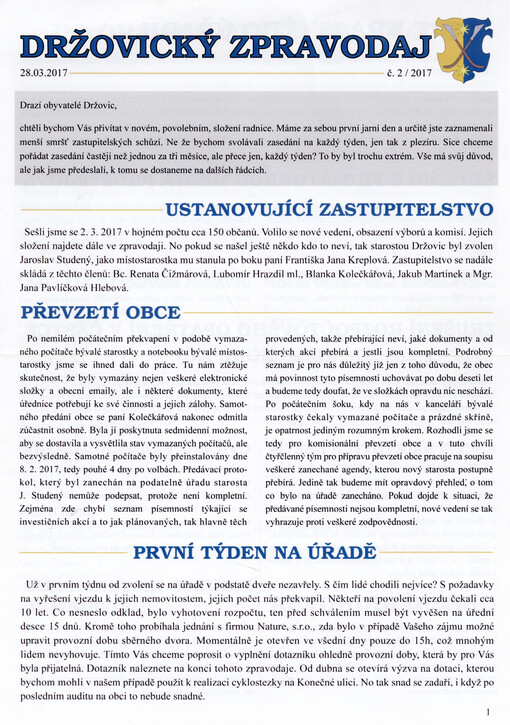 Držovický zpravodaj