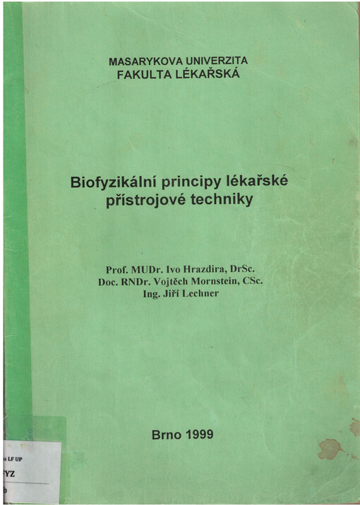 Biofyzikální principy lékařské přístrojové techniky
