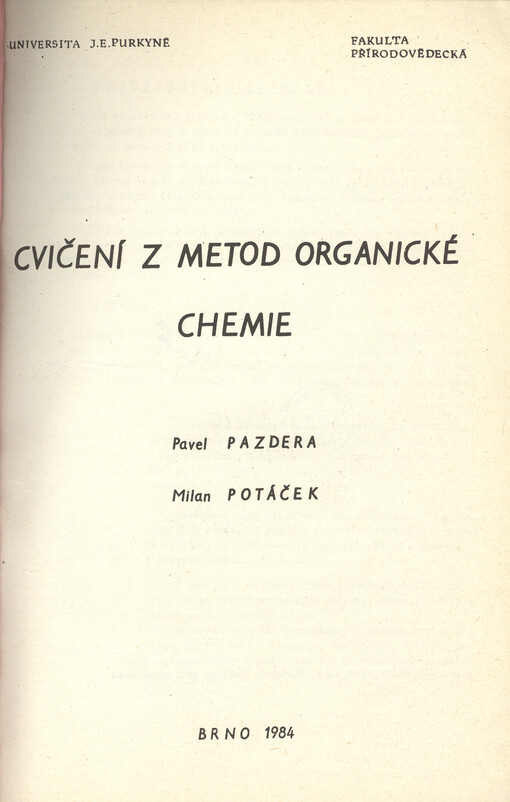 Cvičení z metod organické chemie