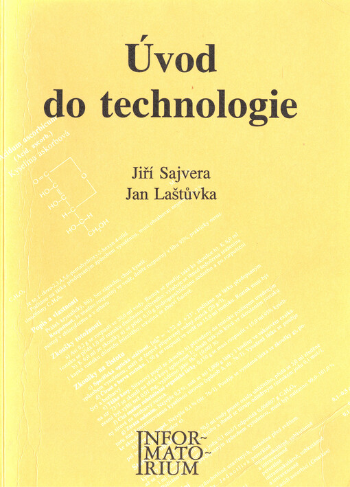 Úvod do technologie pro 1. ročník studijního oboru chemicko-farmaceutická výroba