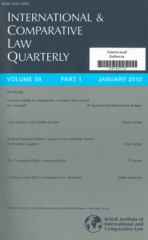 International and comparative law quarterly