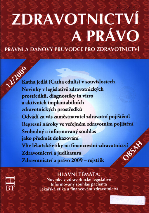 Zdravotnictví a právo : právní a daňový průvodce pro zdravotnictví