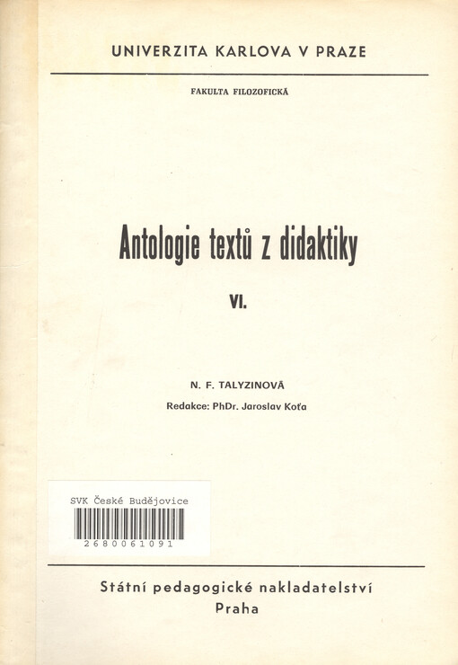 Antologie textů z didaktiky.VI.