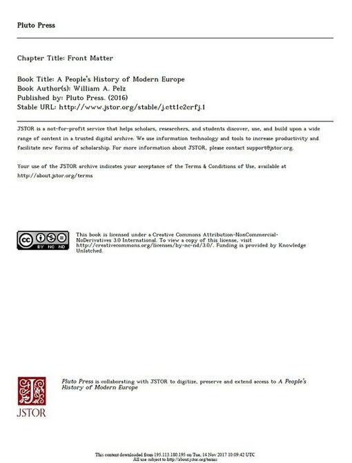 History of modern Europe