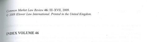 Common market law review