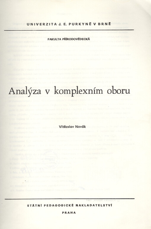 Analýza v komplexním oboru