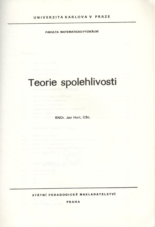 Teorie spolehlivosti