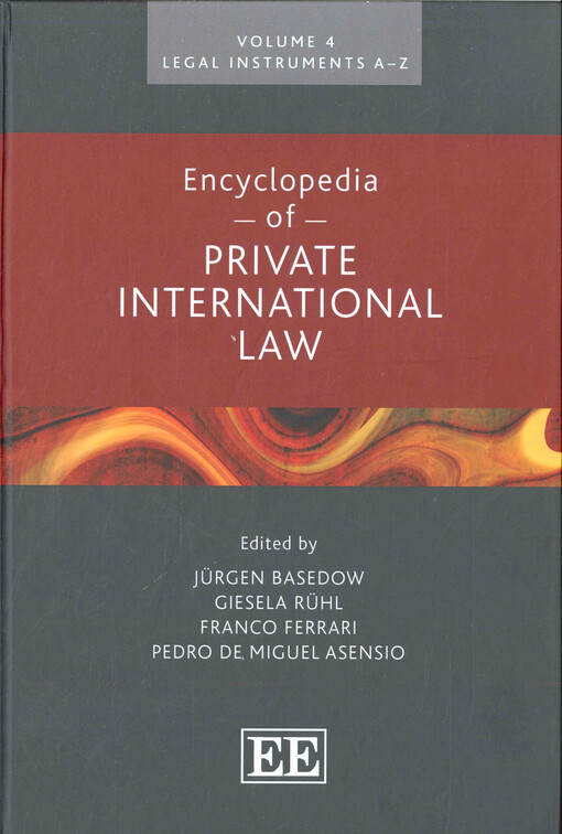 Encyclopedia of private international law. Volume 4