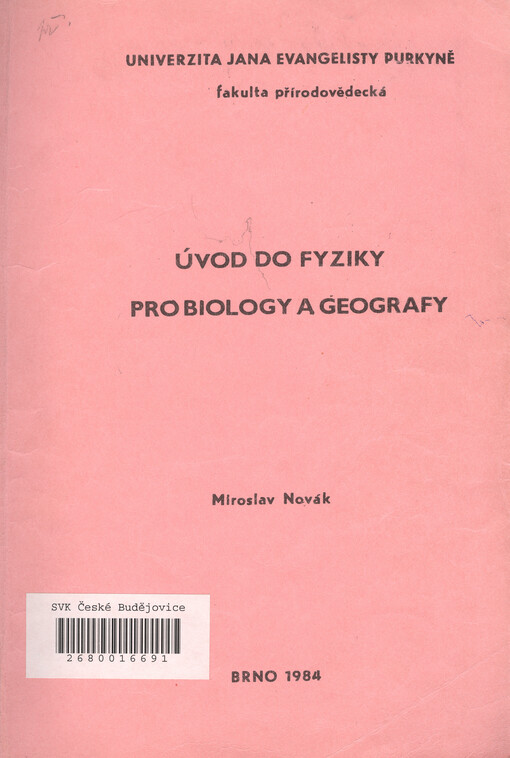Úvod do fyziky pro biology a geografy