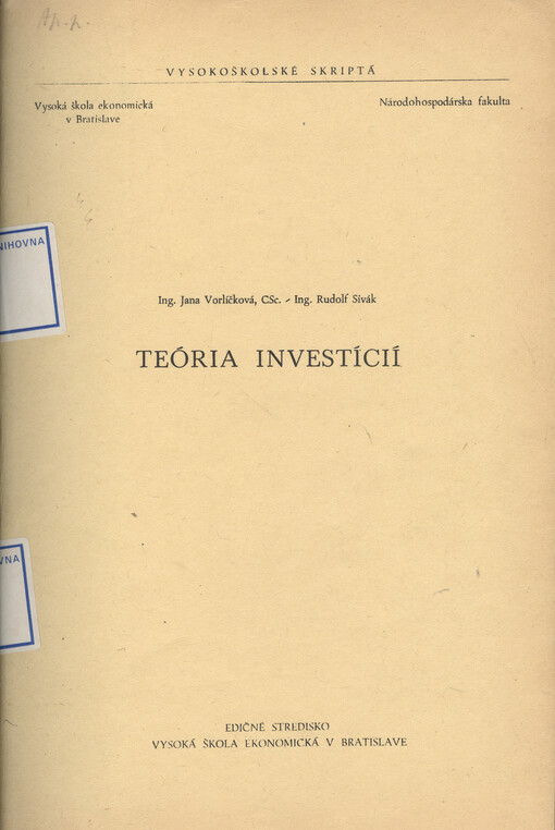 Teória investícií