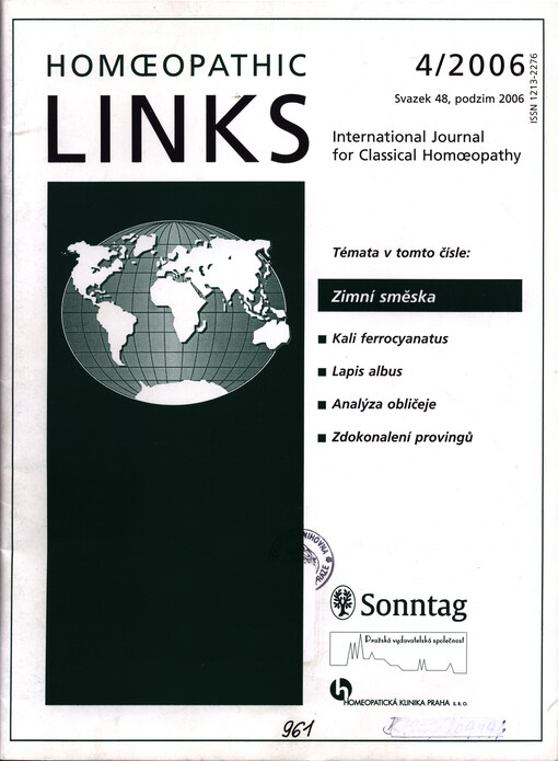 Homoeopathic links : international journal for classical homoeopathy