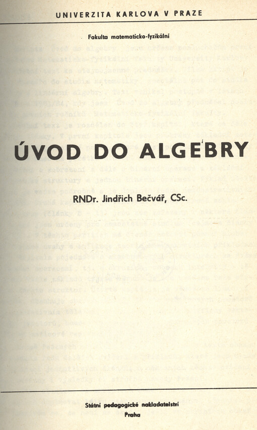 Úvod do algebry