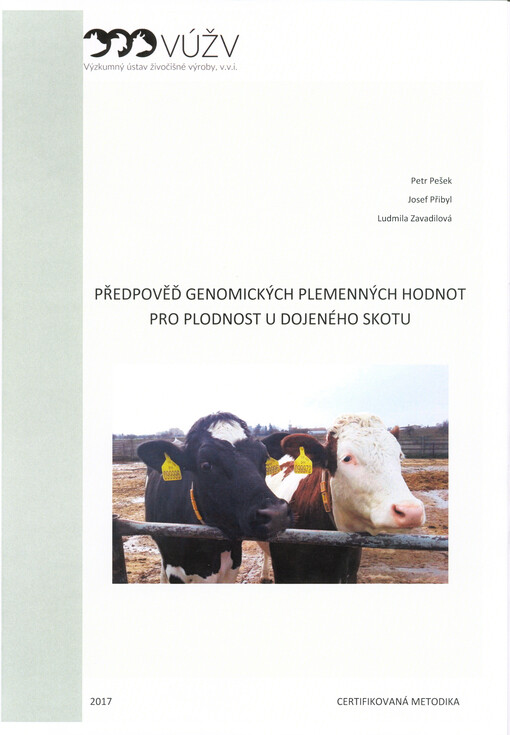 Předpověď genomických plemenných hodnot pro plodnost u dojeného skotu