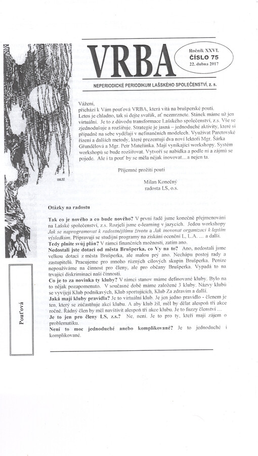 Vrba : časopis Nadace Svatoplukovy společnosti v Brušperku