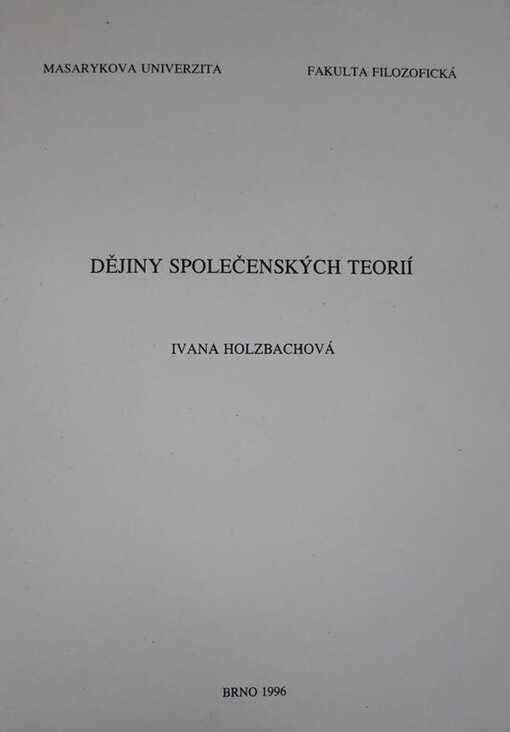 Dějiny společenských teorií