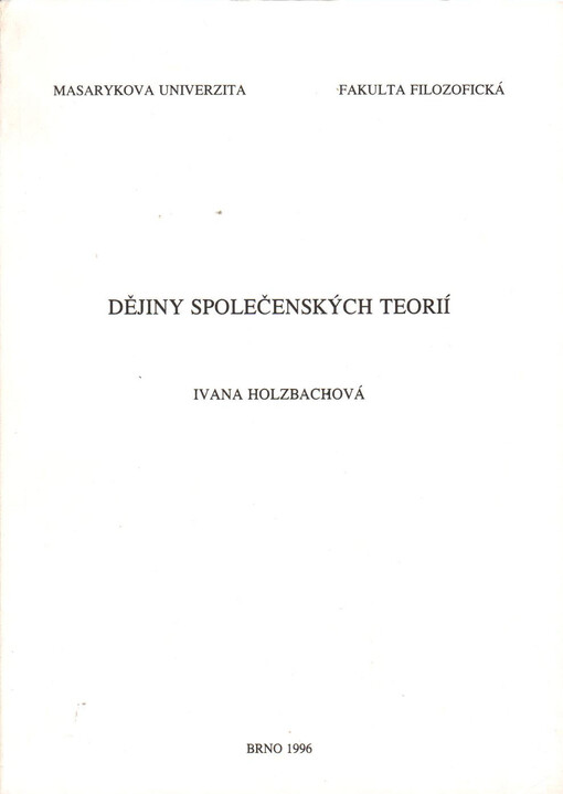 Dějiny společenských teorií
