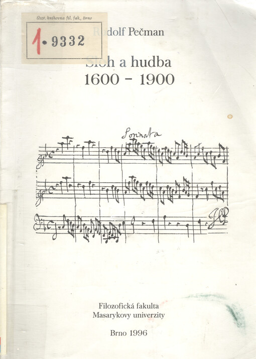 Sloh a hudba 1600-1900: problémy, otázky, odpovědi