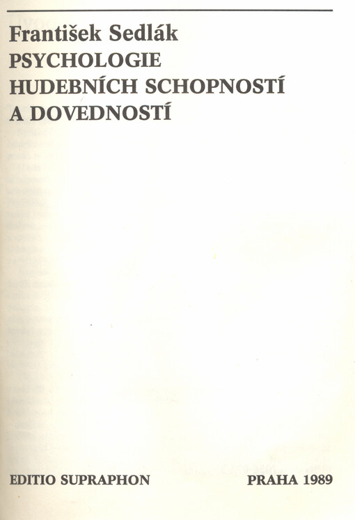 Psychologie hudebních schopností a dovedností