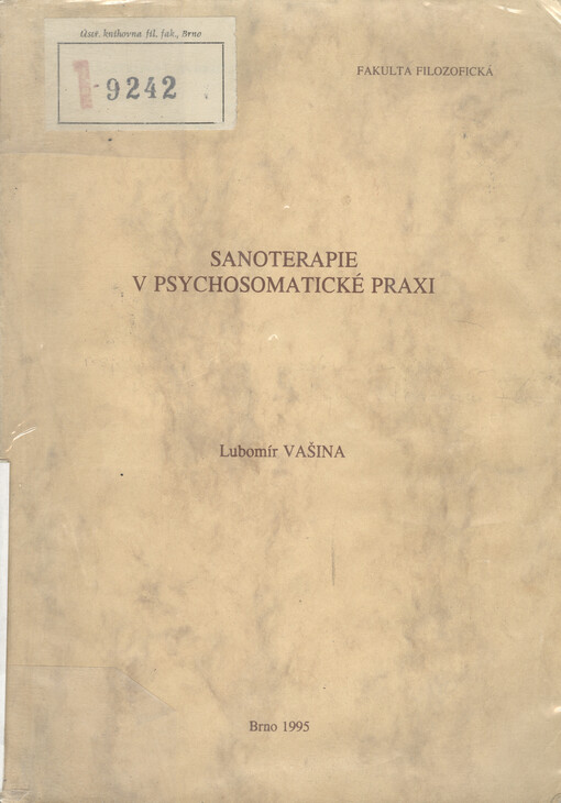 Sanoterapie v psychosomatické praxi