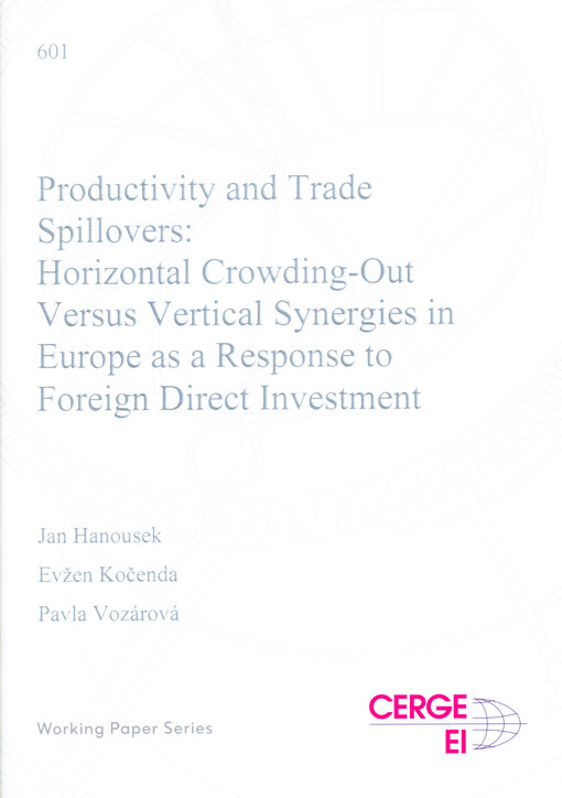 Productivity and trade spillovers: horizontal crowding-out versus vertical synergies in Europe as a response to foreign direct investment