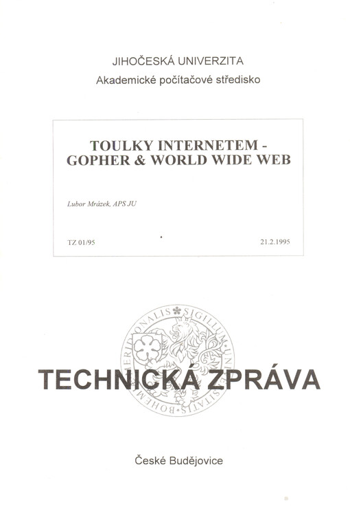 Toulky Internetem - Gopher & World Wide Web