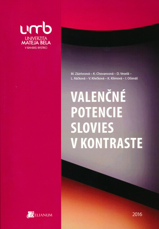 Valenčné potencie slovies v kontraste