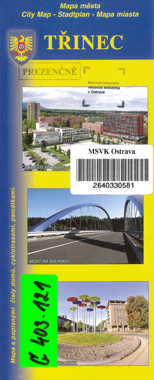 Třinec : mapa města = city map = Stadtplan = mapa miasta