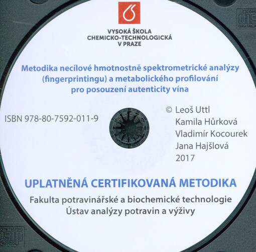 Metodika necílové hmotnostně spektrometrické analýzy (fingerprintingu) a metabolického profilování pro posouzení autenticity vína: uplatněná certifikovaná metodika