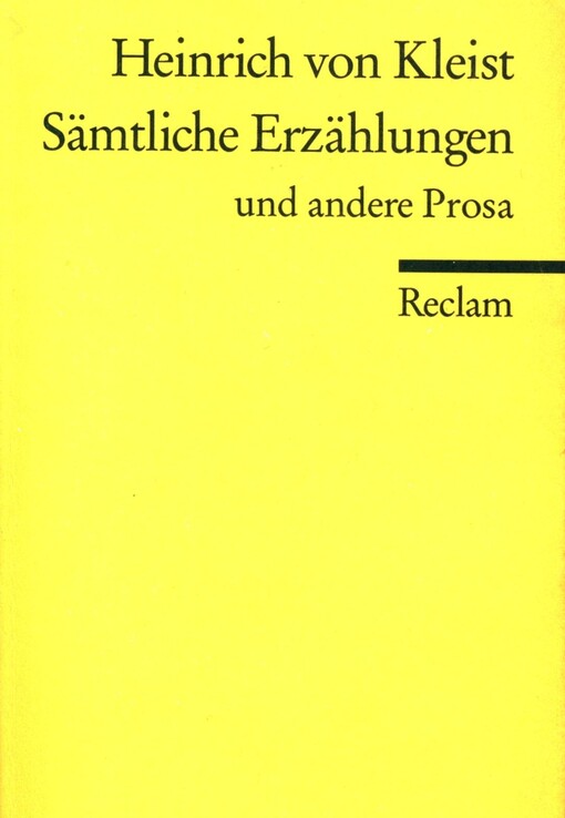 Sämtliche Erzählungen und andere Prosa